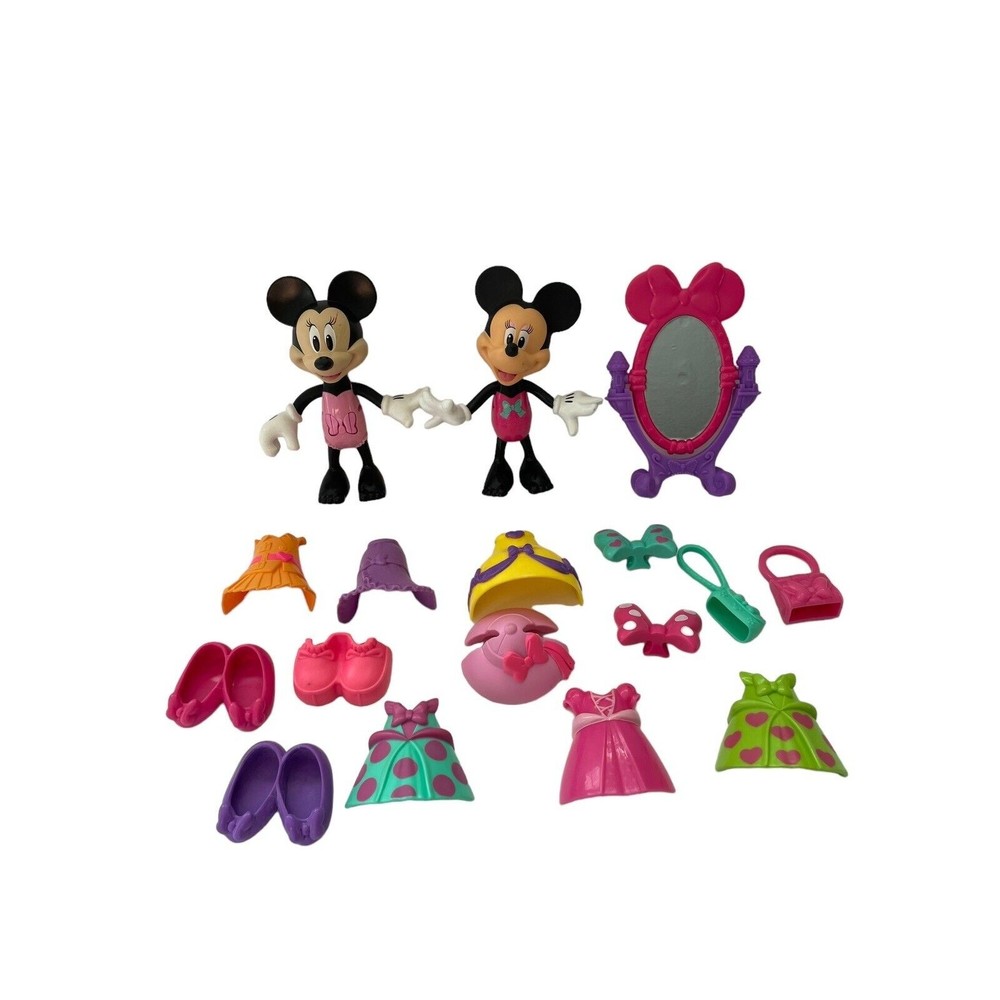 Disney Minnie Mouse Bowtique Snap And Style dolls 17 Piece Set Mattel